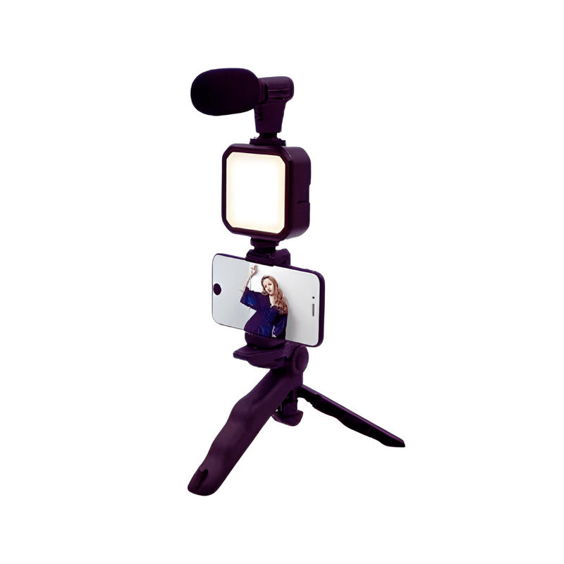 Kit de Video Making |Micrófono|Luz LED |Trípode|Control Bluetooth