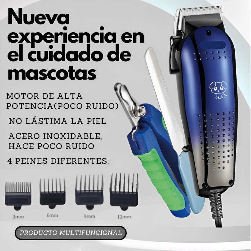 Kit peluquería canina 6 accesorios, poco ruido, alta calidad