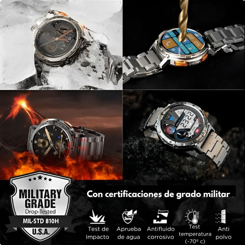 Smartwatch Indestructible | KOSPET Tank T2 | Certificación Militar