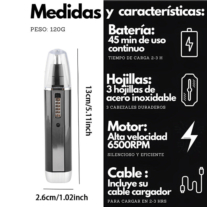 Kit de afeitado 3 en 1 con tres hojillas diferentes 