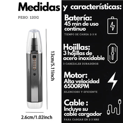 Kit de afeitado 3 en 1 con tres hojillas diferentes 