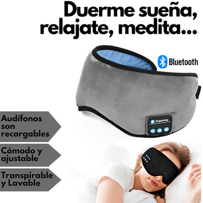 Antifaz auricular con Bluetooth| Suave y cómodo duerme como un bebé