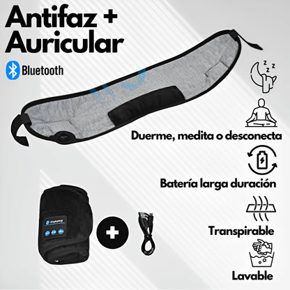 Antifaz auricular con Bluetooth| Suave y cómodo duerme como un bebé