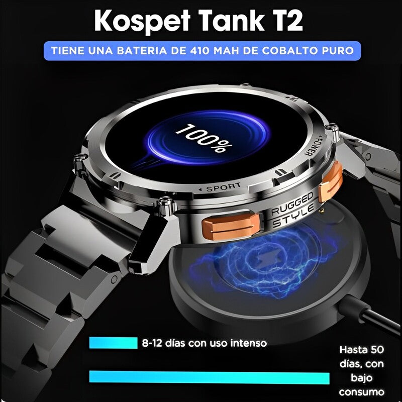 Smartwatch Indestructible | KOSPET Tank T2 | Certificación Militar