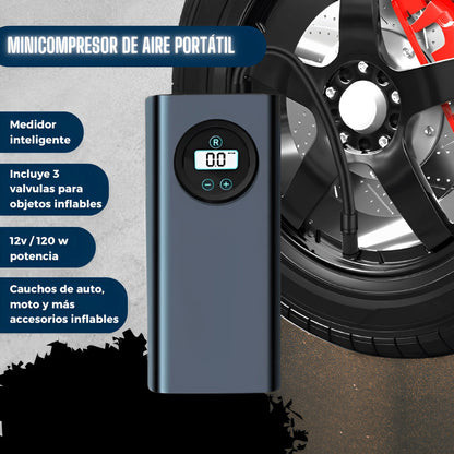 Compresor de Aire Portátil: para neumáticos, balones, globos y más..