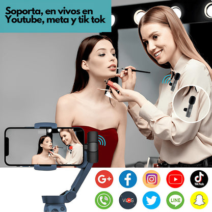 Micrófono de Solapa Inalámbrico|Hasta 20mts|Plug and Play| Dura 5h