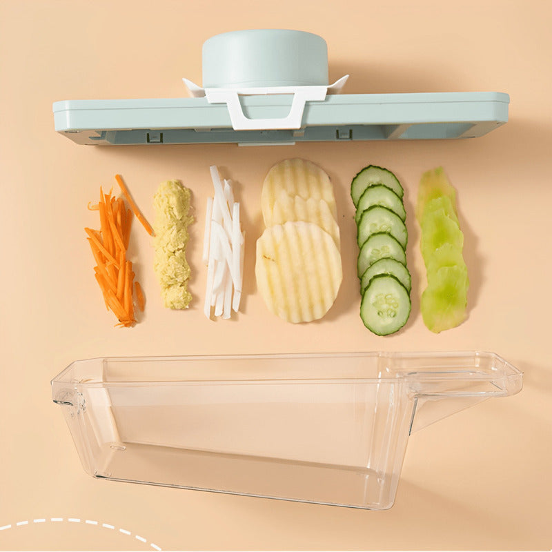 Cortador de vegetales y Verduras Multifuncional | 8 Piezas | Acero Inoxidable