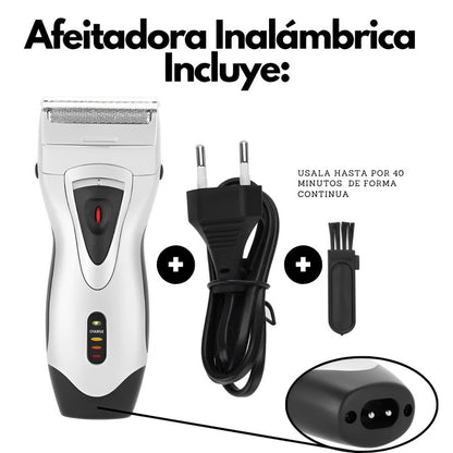 Afeitadora Eléctrica Inalámbrica | Recargable, Ergonómica y de Larga Duración