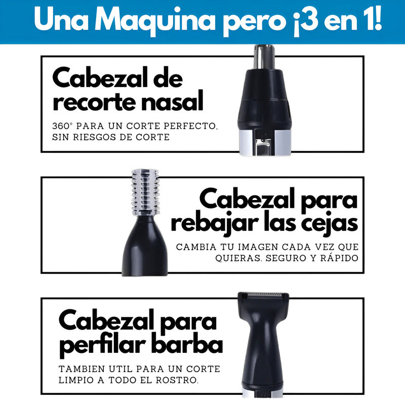 Kit 3 en 1 para Vello Facial | Recargable
