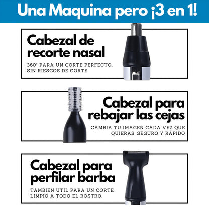 Kit 3 en 1 para Vello Facial | Recargable