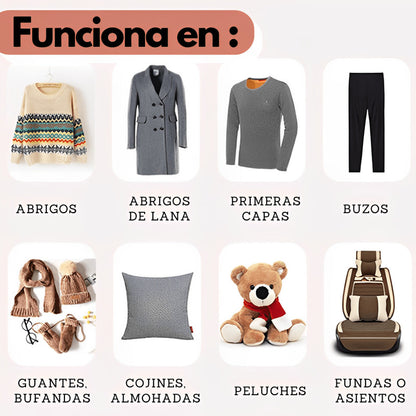 Eliminador de Pelusas Inalámbrico | Potente, Recargable (Telas y tejidos)