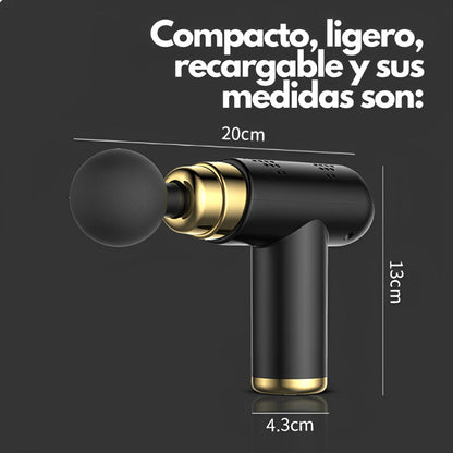 Masajeador Inteligente Inalámbrico | 4 Cabezales | 6 Velocidades | Alivio Muscular