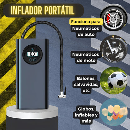 Compresor de Aire Portátil: para neumáticos, balones, globos y más..