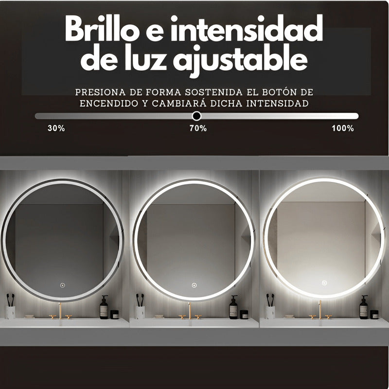 Espejo Circular Inteligente con luz led 