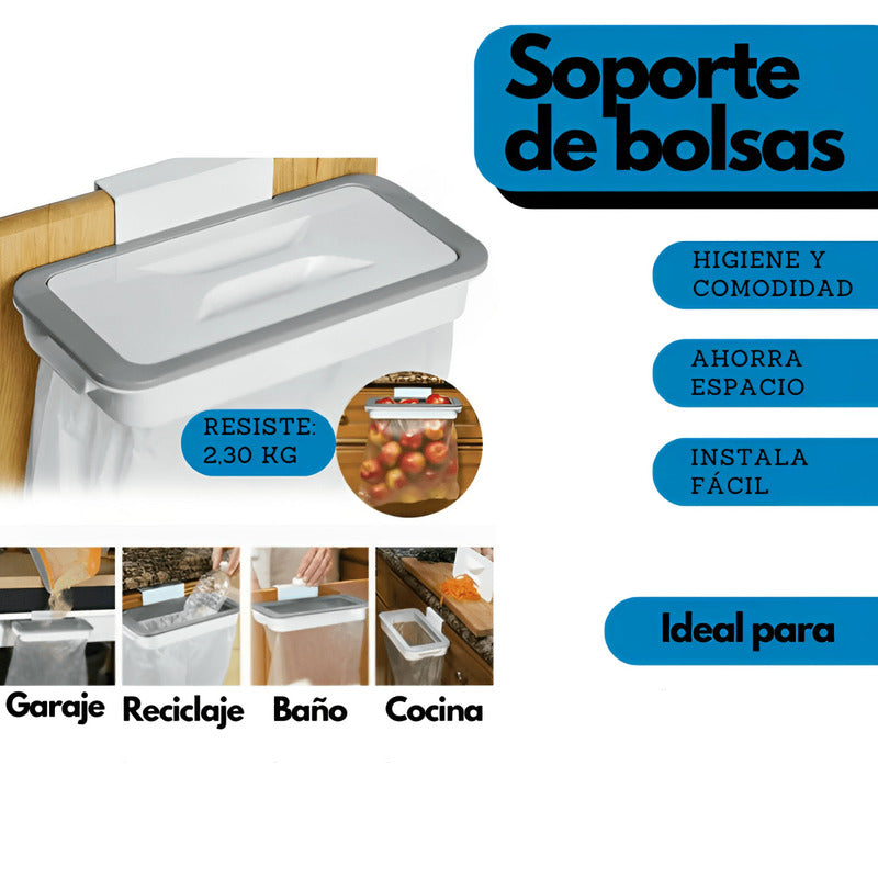 Soporte Multiusos para Bolsas de Basura | Fácil Instalación | Ahorra Espacio