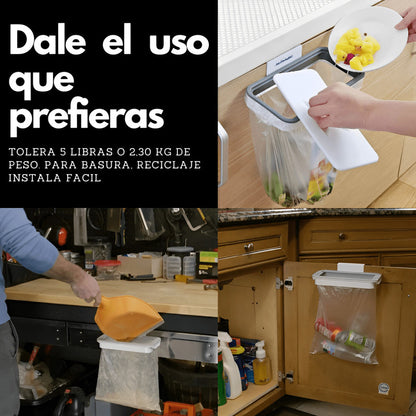 Soporte Multiusos para Bolsas de Basura | Fácil Instalación | Ahorra Espacio